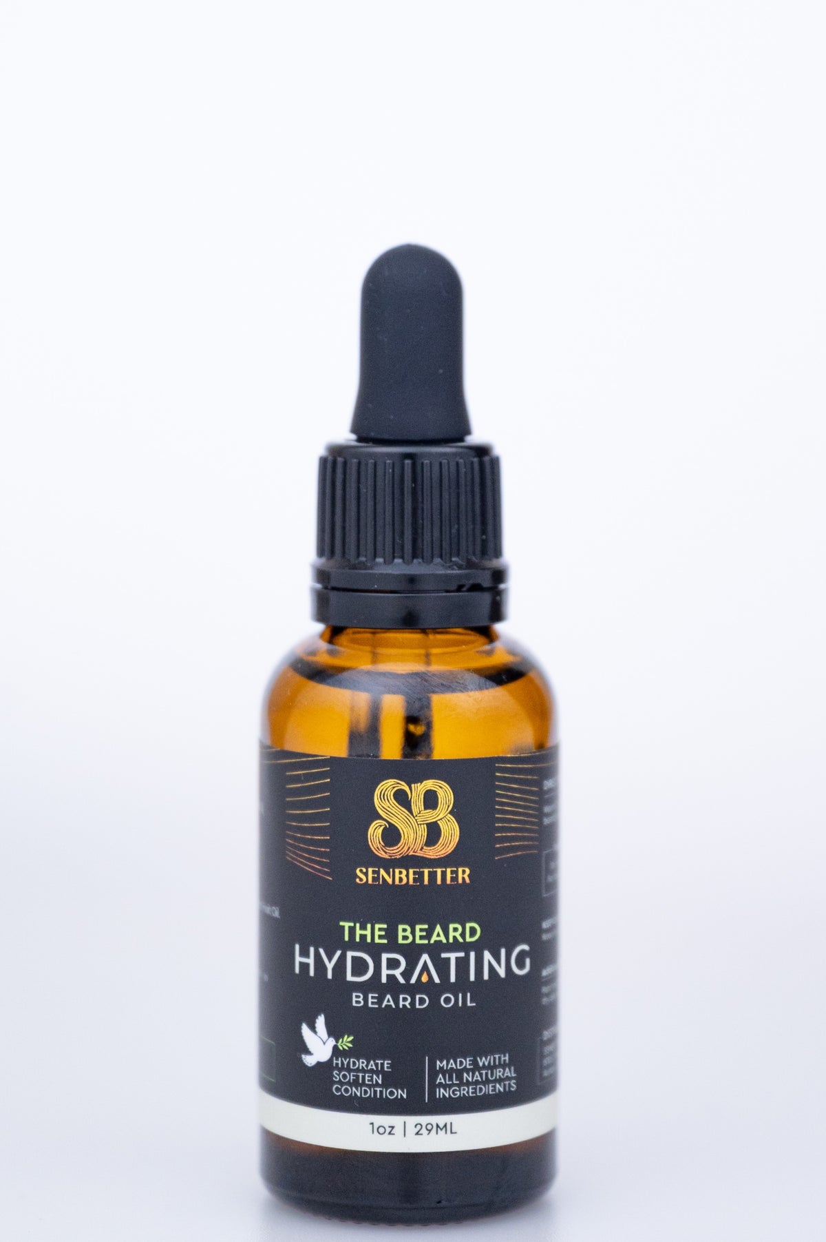 Senbetter The Beard hydrating botanical beard oil bottle with dropper